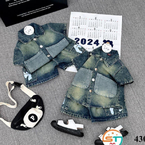 Green Denim set/Shorts