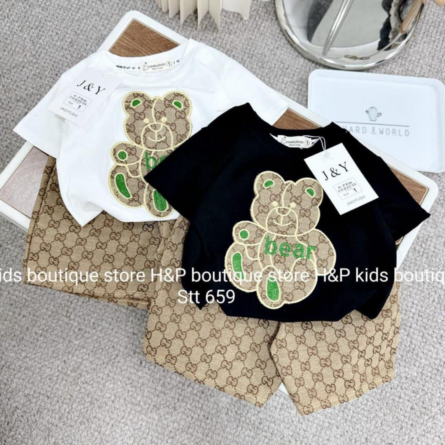 J&Y BEAR 2pcs set