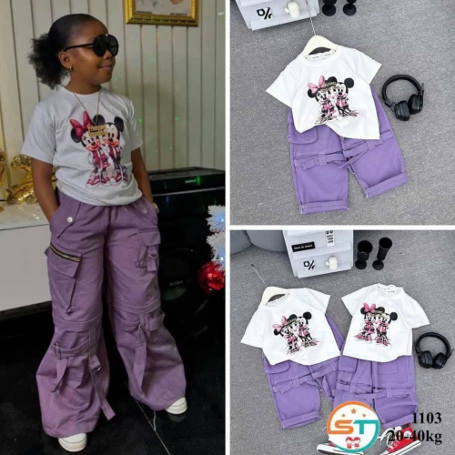 PRINCESS MINNIE MOUSE 2pcs/ Purple Pants
